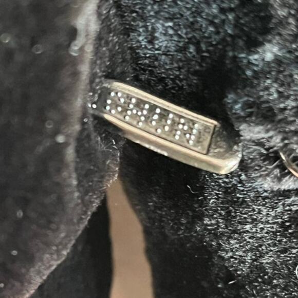 Genuine Black Sheared Mink Real Fur Luxury Coat Jacket Bell Sleeve Authentic 6 - Picture 5 of 16